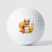 Gepersonaliseerde schattige dierlijke eekhoorn her golfballen (Voorkant)