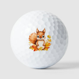 Gepersonaliseerde schattige dierlijke eekhoorn her golfballen