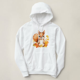 Gepersonaliseerde schattige dierlijke eekhoorn her hoodie