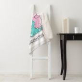 Gepersonaliseerde schattige dinosaurussen meisje b sherpa deken (In situ)