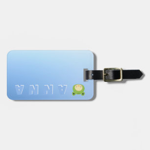 Gepersonaliseerde schattige eend bagagelabel