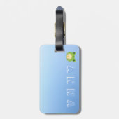 Gepersonaliseerde schattige eend bagagelabel (Achterkant verticaal)