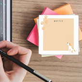 Gepersonaliseerde schattige eenvoudige cartoon kun post-it® notes