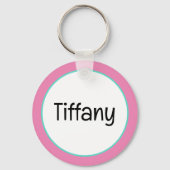 Gepersonaliseerde schattige grijze kat met kleurri sleutelhanger (Achterkant)