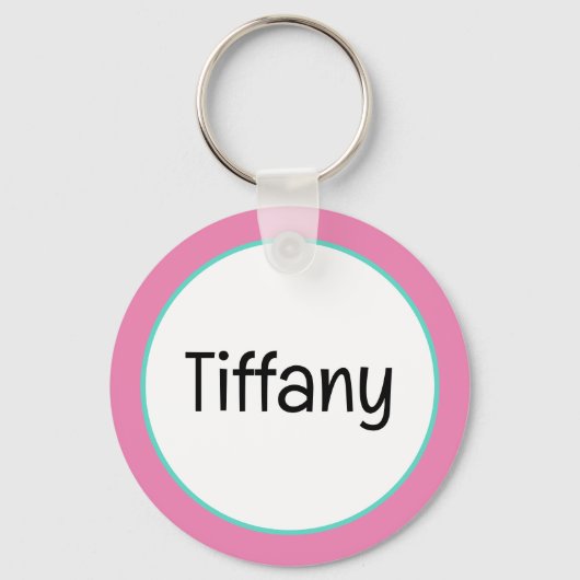 Gepersonaliseerde schattige grijze kat met kleurri sleutelhanger (Achterkant)