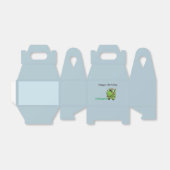 Gepersonaliseerde schattige groene dinosaurussen b bedankdoosjes (Uitgevouwen)