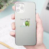 Gepersonaliseerde schattige groene dinosaurussen b sticker (Telefoon)