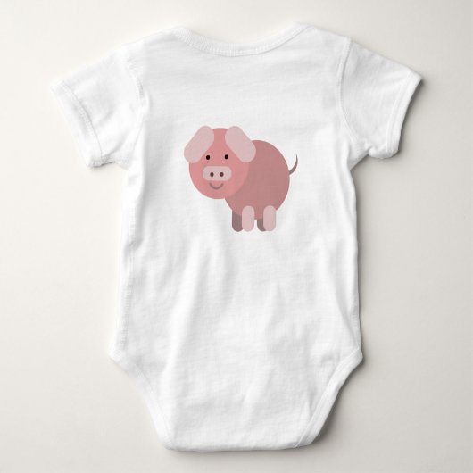 Gepersonaliseerde schattige haarbiggetjes romper (Achterkant)