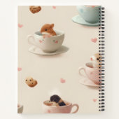 Gepersonaliseerde Schattige hamster in Teacup Patt Notitieboek (Achterkant)