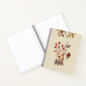 Gepersonaliseerde schattige herfstbladeren Wildflo Notitieboek (Binnen)