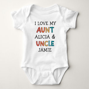 Gepersonaliseerde Schattige Ik hou van mijn tante  Romper