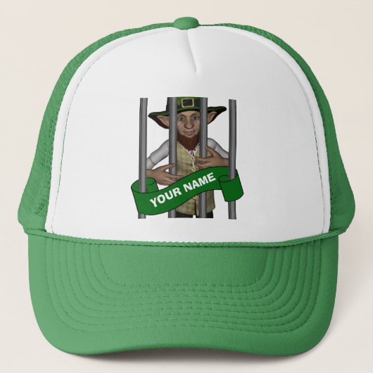 gepersonaliseerde schattige kabouter St Patrick's  Trucker Pet (Voorkant)