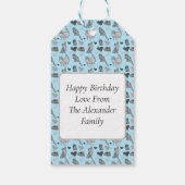 Gepersonaliseerde schattige kat en kitten cadeau cadeaulabel (Achterkant)