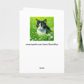 Gepersonaliseerde Schattige kat in een veld van Da Kaart (Achterkant)