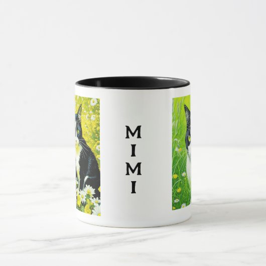 Gepersonaliseerde Schattige kat in een veld van Da Mok (Midden)