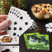 Gepersonaliseerde Schattige kat in een veld van Da Pokerkaarten (Insitu)