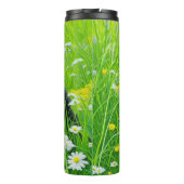 Gepersonaliseerde Schattige kat in een veld van Da Thermosbeker (Achterkant)