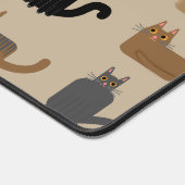 Gepersonaliseerde schattige kat kitten patroon bureaumat (Hoek)