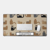 Gepersonaliseerde schattige kat kitten patroon bureaumat (Keyboard & Muis)