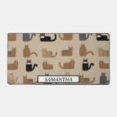 Gepersonaliseerde schattige kat kitten patroon bureaumat (Voorkant)