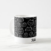 Gepersonaliseerde schattige kat koffiemok (Voorkant links)
