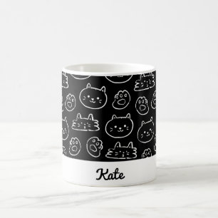 Gepersonaliseerde schattige kat koffiemok