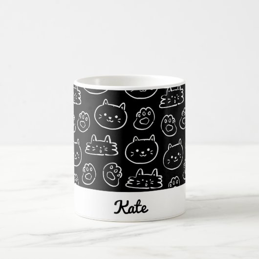 Gepersonaliseerde schattige kat koffiemok (Center)