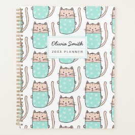Gepersonaliseerde schattige kat planner