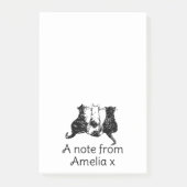 Gepersonaliseerde schattige kat post-it® notes (Voorkant)