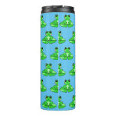 Gepersonaliseerde schattige kikker | Naam in Hart Thermosbeker (Achterkant)