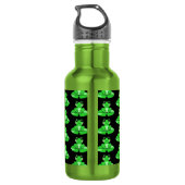 Gepersonaliseerde schattige kikker | Naam in Hart Waterfles (Achterkant)