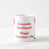 Gepersonaliseerde schattige kikker Valentijnsdag Koffiemok (Center)