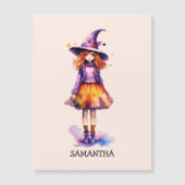 Gepersonaliseerde schattige Kind heks Halloween (Voorkant)