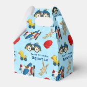 Gepersonaliseerde schattige Kinder speelgoed patro Bedankdoosjes (Achterkant)