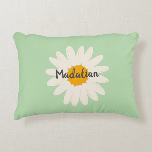 Gepersonaliseerde schattige kinderkamer girly zonn accent kussen (Voorkant)