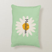 Gepersonaliseerde schattige kinderkamer girly zonn accent kussen (Achterkant (Verticaal))