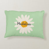 Gepersonaliseerde schattige kinderkamer girly zonn accent kussen (Achterkant)