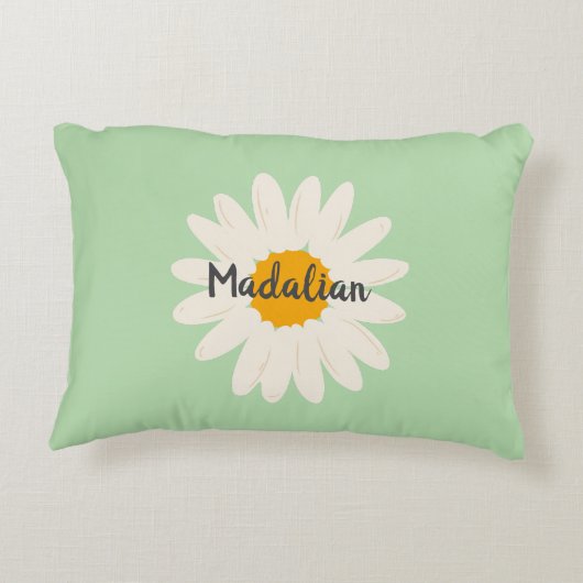Gepersonaliseerde schattige kinderkamer girly zonn accent kussen (Achterkant)