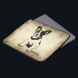 Gepersonaliseerde schattige lieve franse bulldog p laptop sleeve<br><div class="desc">Schattigee afbeelding van een Franse Bulldog Puppy met aanpasbare tekst / naam / initiaal / monogram voor HER / HIM. Personaliseer het met de naam van de ontvanger of pas het verder aan als u het lettertype, de grootte en de kleur van de tekst wilt wijzigen en de tekst wilt...</div>