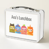 Gepersonaliseerde schattige lunchbox (Achterkant)