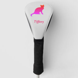 Gepersonaliseerde schattige ombre kat golfheadcover