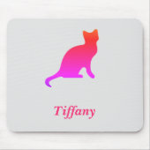 Gepersonaliseerde schattige ombre kat muismat (Voorkant)