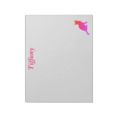 Gepersonaliseerde schattige ombre kat notitieblok (Linkerzijde)