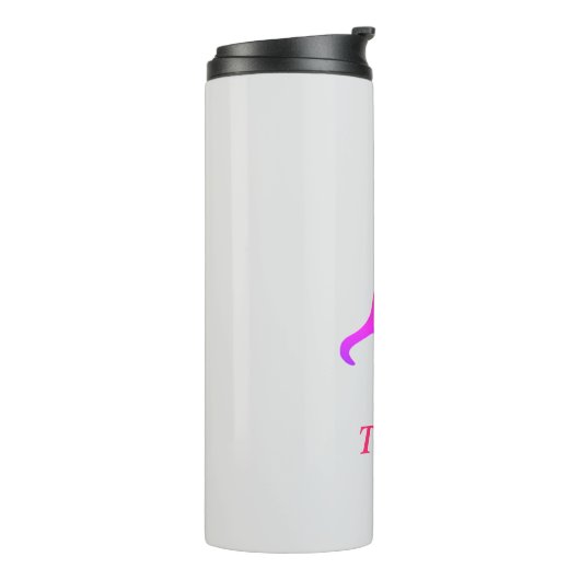 Gepersonaliseerde schattige ombre kat thermosbeker (Gedraaid links)