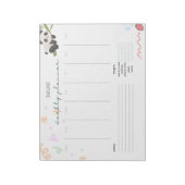 Gepersonaliseerde schattige panda Weekly Planner N Notitieblok (Linkerzijde)