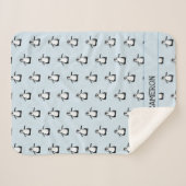 Gepersonaliseerde schattige Pinguïn Illustratie Ba Sherpa Deken (Voorkant (horizontaal))