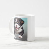 Gepersonaliseerde schattige puppy hond koffiemok (Voorkant links)