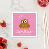 Gepersonaliseerde schattige roze baby showers luie servetten (Insitu)