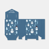 Gepersonaliseerde schattige sneeuwman patroon Favo Bedankdoosjes (Uitgevouwen)