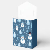 Gepersonaliseerde schattige sneeuwman patroon Favo Bedankdoosjes (Geopend)